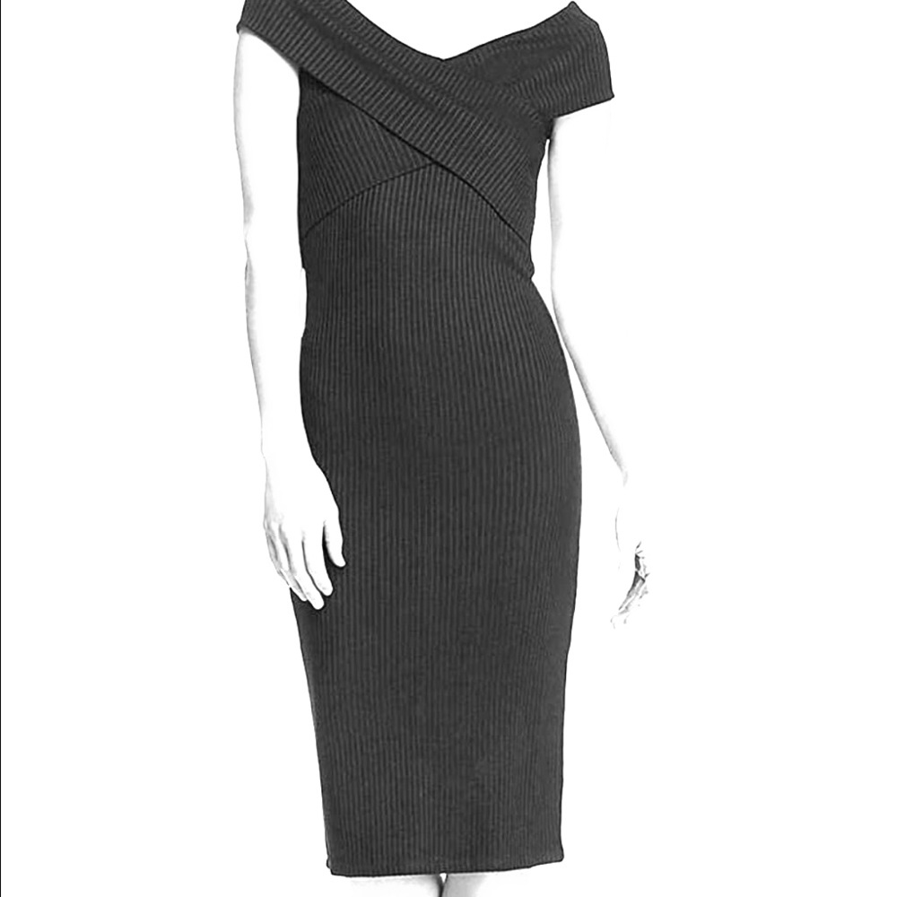 A lack midi dress